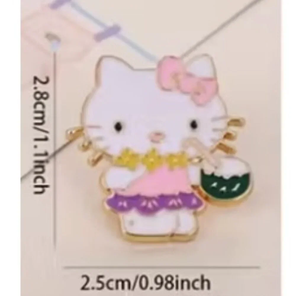 HELLO KITTY “Hawaiian Luau” Enamel Lapel Pin Brooch (BRAND-NEW & SUPER CUTE!)‎